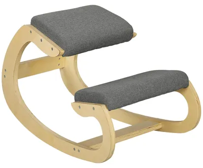 Productafbeelding van Ergonomische, schommelende knielkruk voor thuiswerkplek, ter verbetering van de houding, grijs