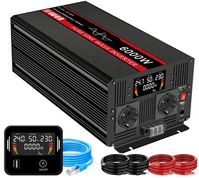 Obrázek produktu pro Měnič napětí 6000W/12000W, 24V na 230V, čistá sinusoida