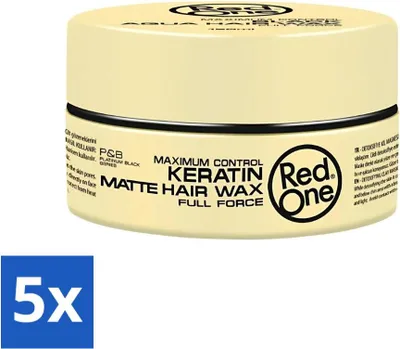 Produktbild von Red One - Haarwachs - Keratin Matt - Stärkendes Styling - Für starken Halt & Matt-Look - 150 ml - Vorteilspack - 5 Stücke