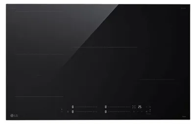 Produktbild von LG CBIZ3035B, Schwarz, Integriert, 80 cm, Zonen-Induktionskochfeld, Glaskeramik, 4 Zone(n)