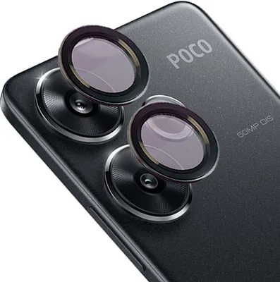 Produktbild von Bizon Glass Snap Lens Xiaomi Poco F6 schwarzer Rahmen