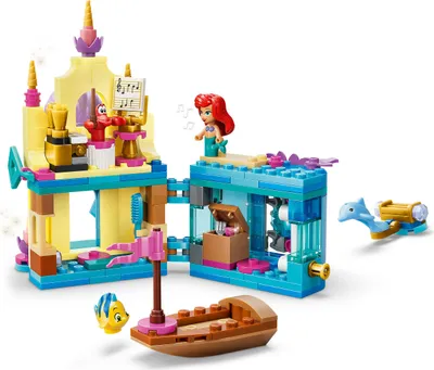 Produktbild von LEGO ǀ Disney Princess Arielles Magisches Mini-Schloss - Spielzeug Schloss aus Die kleine Meerjungfrau mit einer Mikro Puppe, Tierfiguren Sebastian & Fabius - Geschenk für Mädchen ab 5 Jahren - 43285