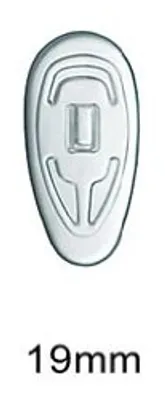 Produktbild von 2 Paar (4 Stück) Nasenpads / Brillenpads - Silikon Klicksystem, verschie. Größen (Tropfen 19mm)