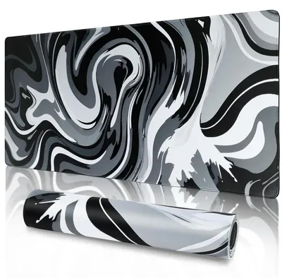Image de Grand tapis de souris gaming, dimensions 900 x 400 mm, tapis de bureau avec base antidérapante et surface lisse