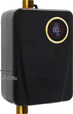 Obrázek produktu pro Elektrický ohřívač vody, LED displej s ukazatelem teploty, montáž na zeď, černý