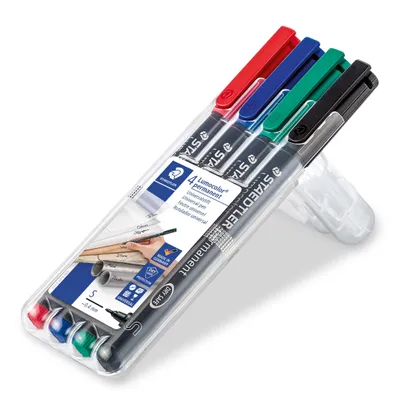 Image de Staedtler® 313 WP4 Stylo fin universel Lumocolor® - permanent, S, 4 couleurs