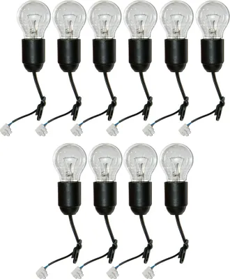 Produktbild von 10 x Glühbirne 75W E27 klar Glühlampe 75 Watt + 10 x Baufassung Lampenfassung