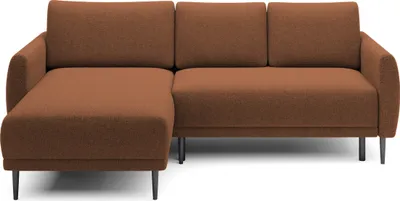 Produktbild von DomoHome ECKSOFA BONO Stilvolles Sofa mit Schlaffunktion, Modernes Design, Robuste Holzfüße, Elegante Armlehnen, Tiefe Sitzfläche 226x164x88cm, Linke Seite Braun