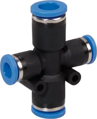 Produktbild von Kreuz-Steckverbindung, Schlauch 8mm, Schlauch 10mm, STVS-QXCK-10-8-8-10-PA-S-M120