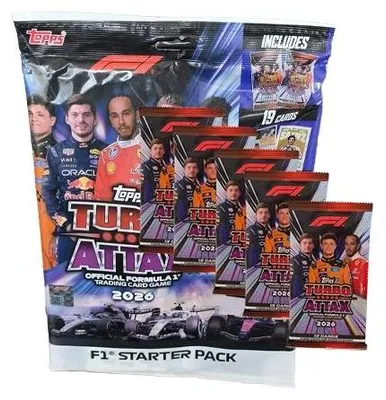 Produktbild von Topps Turbo Attax 2026 Starterpack + 5 Booster