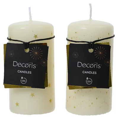 Immagine prodotto di Candela Decoris Bianco Ø 5 x 10 cm