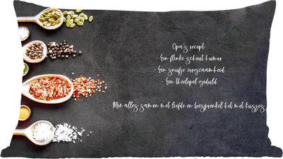 Produktbild von MuchoWow® Zierkissen Sofakissen Wohnzimmer Dekokissen 60x40 cm Sprichwörter - Großvaters Rezept - Zitate - Großvater - Kochen - Kopfkissen - Polster mit Foto