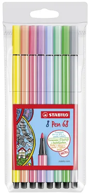 Obrázok produktu pre Prémiové fixky - STABILO Pen 68 - balenie 8 ks - pastelové farby