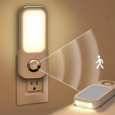 Immagine prodotto di Lampada da parete a LED con sensore di movimento - A basso consumo energetico - Luminosità regolabile - Ricarica USB-C - Ideale per camera da letto, corridoio e scale