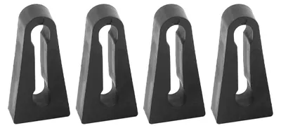 4er-Set Türschloss-Dämpfer aus Gummi, schwarz, 5x2x1 cm