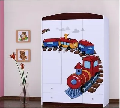 Image de BDW, Armoire à tiroirs, chambre à coucher, 128×190, 3 portes, Venga Châtaignier 3