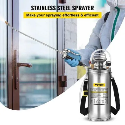 Productafbeelding van Famanu onkruidbestrijder - Handpomp van roestvrij staal - 12 liter