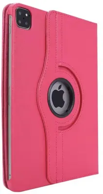 Productafbeelding van Rosa hoes, geschikt voor iPad Pro 2017, 2e generatie – 12,9 inch – boekhoes – 360 graden multifunctionele standcase – draaibaar – roze – verstelbaar – CHPN
