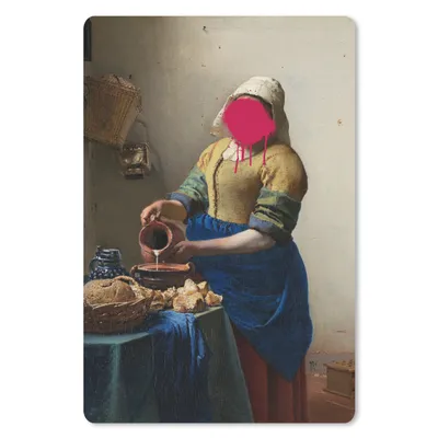 Produktbild von MuchoWow® Mauspad Mousepad Milchmädchen - Johannes Vermeer - Rosa 18x27 cm - Mousepads - Maus Mat - Pad - Mausunterlage