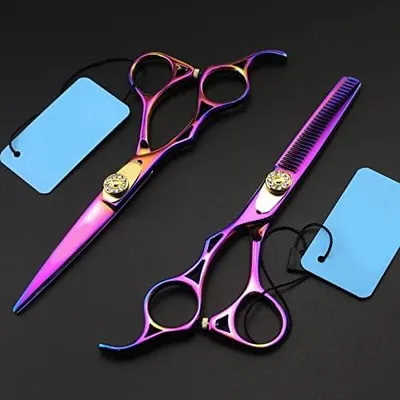 Produktbild von Set mit Haarschneidescheren, 5,5 Zoll, professionelle Linkshänderschere für Friseure, Friseurschere und Effilierschere