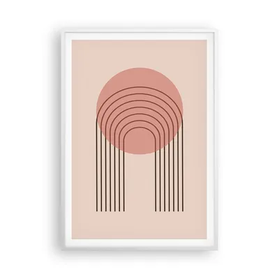 Produktbild von Gerahmtes Poster - Weißer Rahmen - Abstraktion Minimalismus Kreide - 70x100 cm - Wand Bild - Wanddeko - Wandbilder - Kunstposter - Wandposter - Bilderrahmen - Bilder - Kunstdruck - P2WPA70x100-4446