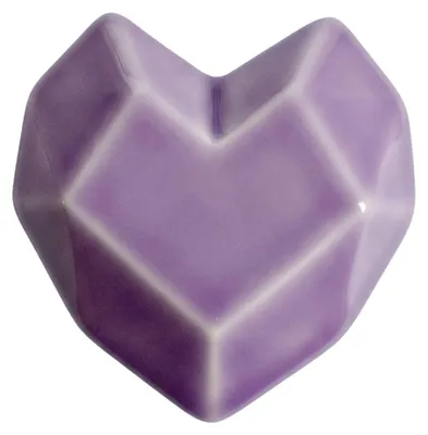Produktbild von Kleiderhaken Herz Violett für Handtuchheizkörper, bohrfreie Montage, 8 cm, 10 kg Tragkraft