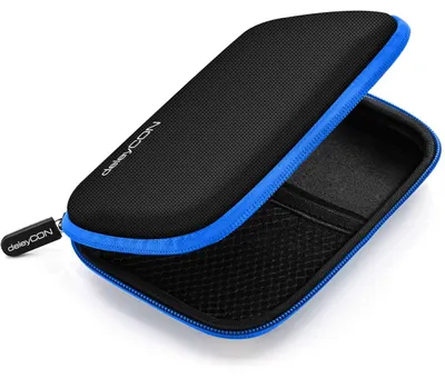 Produktbild von deleyCON Festplattentasche HDD Case 2,5 Zoll SSD - Schwarz/Blau