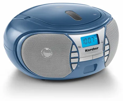 Produktbild von Karcher RR 5025-C tragbares CD Radio (CD-Player, UKW Radio, Batterie/Netzbetrieb, AUX-In) blau