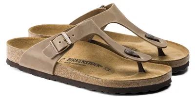 Produktbild von Birkenstock Gizeh Damen-Zehentrenner in Braun – schmale Weite