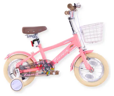 Immagine prodotto di Buxibo - Bicicletta per bambini per ragazze - Luna - 12 pollici - rosa