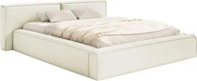 Produktbild von Selsey Tilves Low – Polsterbett 180x200 mit Bettkasten und Lattenrost, Chenille, creme