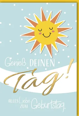 Produktbild von Geburtstag - Glückwunschkarte im Format 11,5 x 17 cm mit Umschlag - So