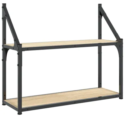 Image de vidaXL Étagère murale 2 compartiments Chêne Sonoma 60x21x51 cm Bois composite
