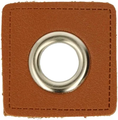 Productafbeelding van Kunstleren Oogjes - Leren Oogjes Patch - Kleding Versieren - Voorgevormd Oog - 11 mm - Bruin