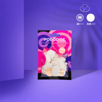 Obrázok produktu pre Náhradné podložky bieleе STALEKS PRO PODODISC M 320 zrnitosť (50 kusov)