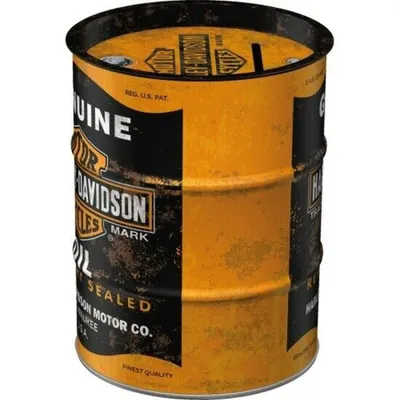 Zdjęcie produktu dla Metalowa Skarbonka - Beczka Harley Davidson
