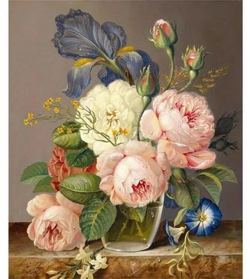 Produktbild von Malen nach Zahlen Set Erwachsene Blume DIY Kreativ Bastelset Heimdekoration