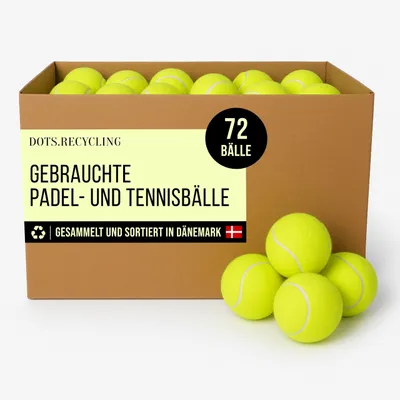 Image de Balles de padel et de tennis recyclées, lot de 72