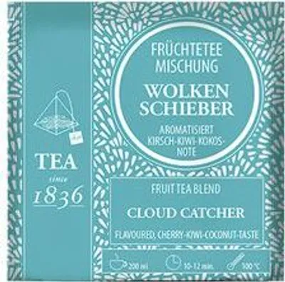 Produktbild von Früchteteemischung Wolkenschieber (Kirsch-Kiwi-Kokos-Note) aromatisiert 50 Pyramidenbeutel im Sachet à 4,5 g