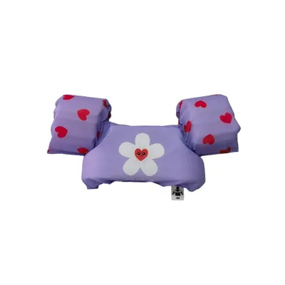 Image de Swim Essentials Puddle Jumper Fleurs et cœurs 2-6 ans  55 x 32 x 13 cm | Brassards, aide à la flottabilité, gilet de sauvetage