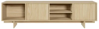 Image de Selsey Sanva - Meuble TV bas, 2 portes, chêne huilé, 200 cm