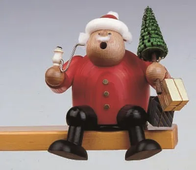 Produktbild von Kantenhocker Weihnachtsmann (15cm) Räuchermann von KWO