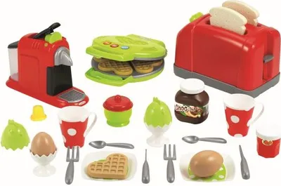 Produktbild von Ecoiffier Großes Spielset mit Toaster und Waffeleisen