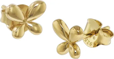 trendor 08770 Damen-Ohrringe Silber 925 Goldplattiert Schmetterling Ohrstecker 1