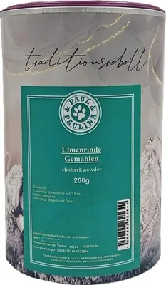 Produktbild von Paul & Paulina Ulmenrinde gemahlen 200g elmbark powder Einzelfuttermittel für Hunde und Katzen