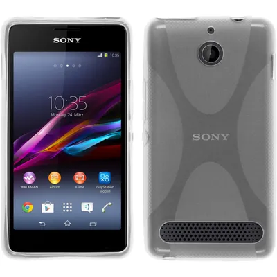 Produktbild von PhoneNatic Case kompatibel mit Sony Xperia E1 - clear Silikon Hülle X-Style + 2 Schutzfolien