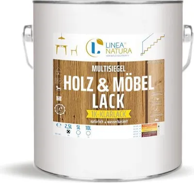 Produktbild von Multisiegel Holz und Möbellack | natürlich | wasserbasiert | Klarlack | 2,5 L matt