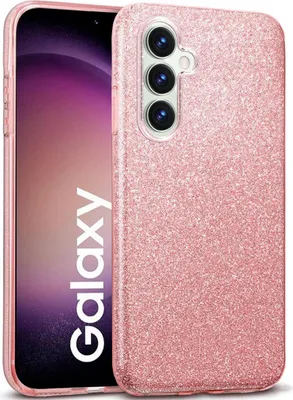 Produktbild von Conie Glitzer Schutzhülle für Samsung Galaxy S23 FE Hybrid Silikon Hard Case TPU Cover Hülle in Rosa
