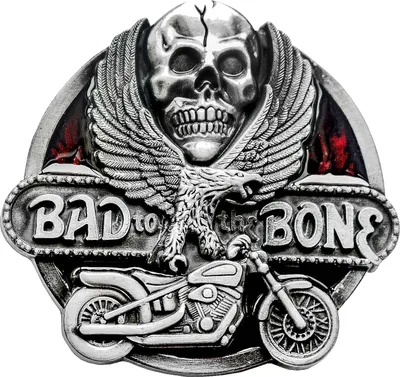 Produktbild von Western Buckle Gürtelschnalle Biker Cowboy »GS-410« Bad to Bone