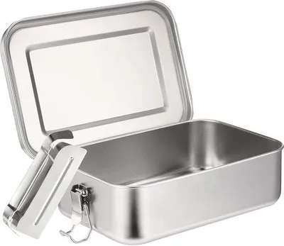 Produktbild von Unyqoos® Edelstahl-Lunchbox 1400 ml – Brotdose aus 304 Edelstahl, auslaufsichere Fächer mit Doppelverschluss & verstellbare Trennwand, spülmaschinenfest